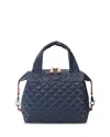Mz Wallace Small Quilted Nylon Sutton Deluxe Top Handle Bag In Blue