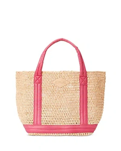 Mz Wallace Small Raffia Tote In Raffia Zinnia/silver