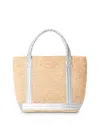 Mz Wallace Small Raffia Tote In Raffia/silver