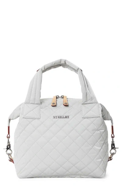 Mz Wallace Small Sutton Deluxe Quilted Nylon Crossbody Bag In Pebble Liquid