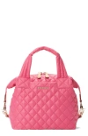 Mz Wallace Small Sutton Deluxe Quilted Nylon Crossbody Bag In Zinnia