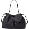 Mz Wallace Small Waverly Nylon Shoulder Bag In Black