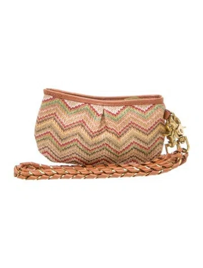 Pre-owned Mz Wallace Straw Evening Bag In Neutral