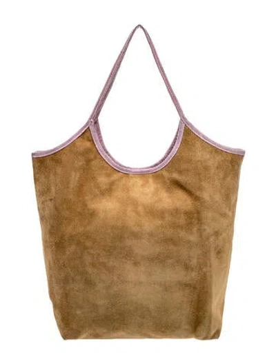 Pre-owned Mz Wallace Suede Tote In Brown