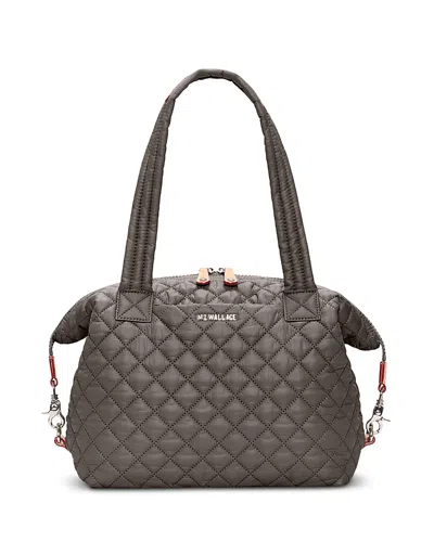 Mz Wallace Sutton Deluxe Medium Quilted Shoulder Bag In Brown