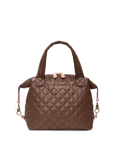 Mz Wallace Sutton Deluxe Small Quilted Handbag In Brown