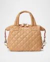 Mz Wallace Sutton Micro Quilted Crossbody Bag In Caramel