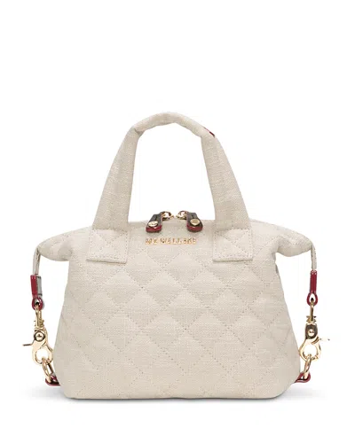 Mz Wallace Sutton Micro Quilted Handbag In White