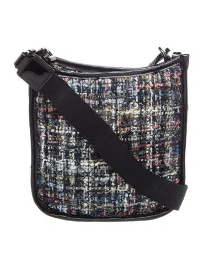 Pre-owned Mz Wallace Tweed Messenger Bag In Blue