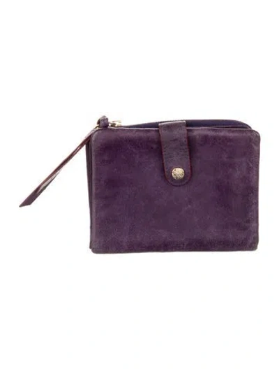 Pre-owned Mz Wallace Vegan Leather Coin Pouch In Purple
