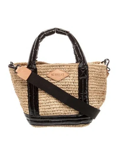 Pre-owned Mz Wallace Wicker Top Handle Bag