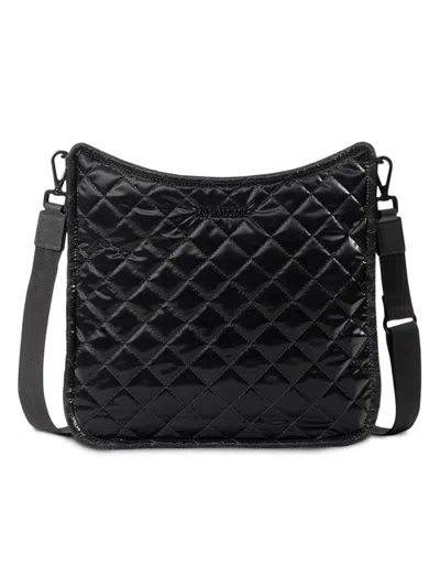 Mz Wallace Women's Metro Box Quilted Crossbody Bag In Black