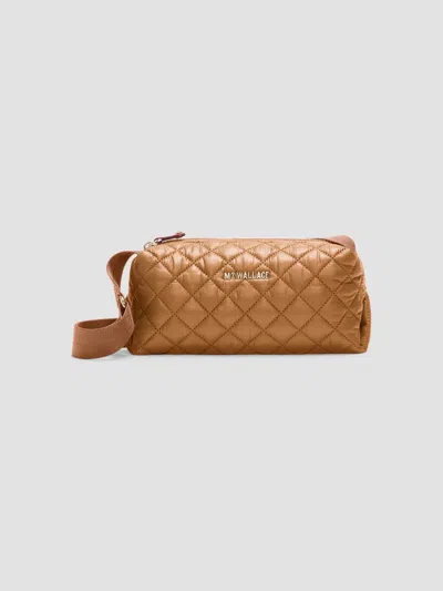 Mz Wallace Metro Boxy Small Quilted Crossbody In Brown