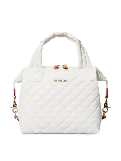 Mz Wallace Women's Small Sutton Deluxe Quilted Tote Bag In White