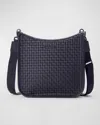Mz Wallace Wove Box Nylon Crossbody Bag In Black