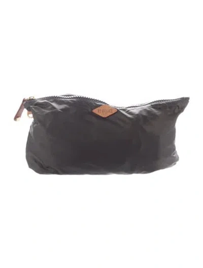 Pre-owned Mz Wallace Woven Cosmetic Bag In Grey
