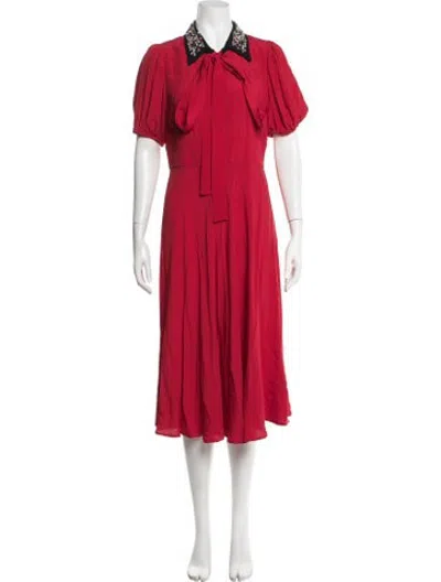 Pre-owned N°21 Acetate Midi Length Dress In Red