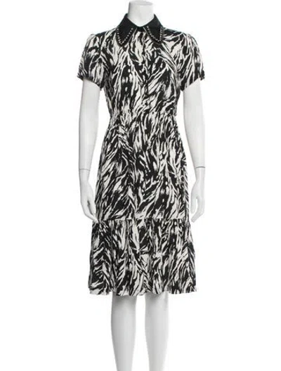 Pre-owned N°21 Animal Print Knee-length Dress In Black