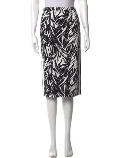 Pre-owned N°21 Animal Print Midi Length Skirt In Black