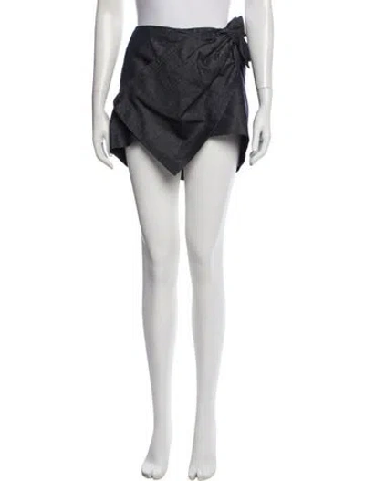 Pre-owned N°21 Bow Accents Mini Skirt In Blue