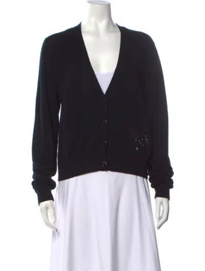 Pre-owned N°21 Cashmere V-neck Sweater In Black