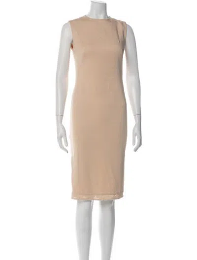 Pre-owned N°21 Crew Neck Knee-length Dress In Neutrals