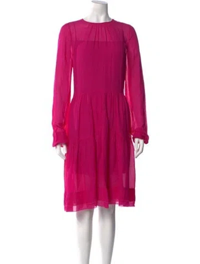 Pre-owned N°21 Crew Neck Knee-length Dress In Pink