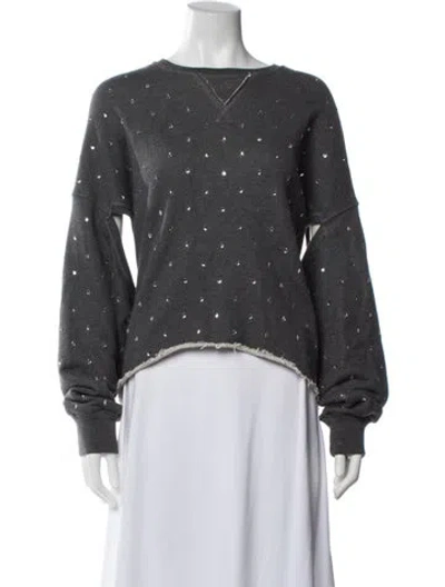 Pre-owned N°21 Crew Neck Long Sleeve Sweatshirt W/ Tags In Grey