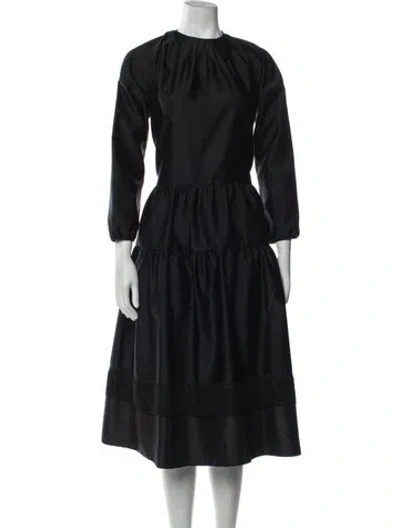 Pre-owned N°21 Crew Neck Midi Length Dress In Blue