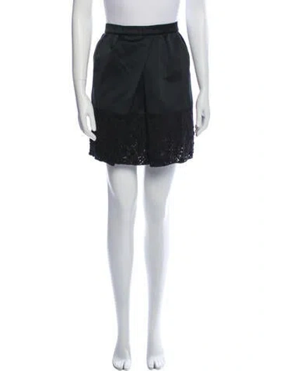 Pre-owned N°21 Embroidered Accent Mini Skirt In Black