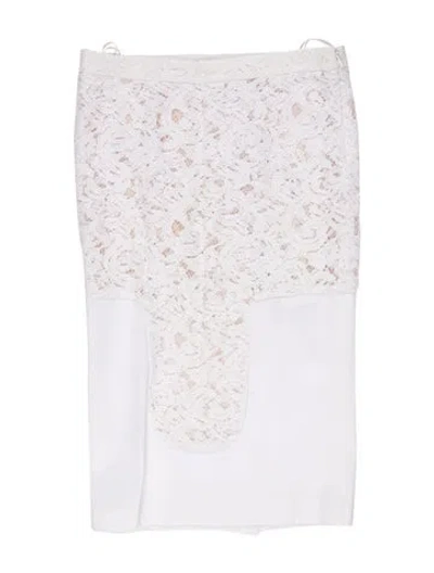 Pre-owned N°21 Floral Print Knee-length Skirt W/ Tags In White