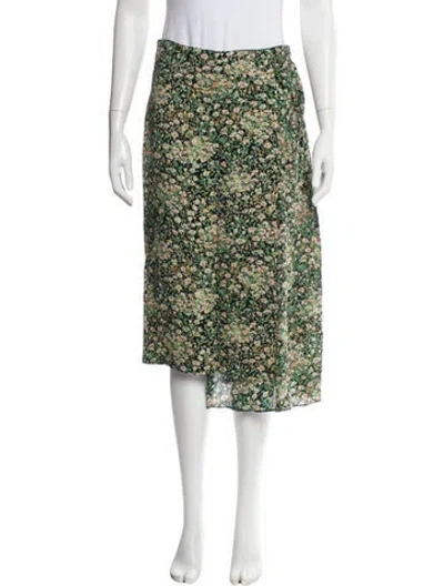 Pre-owned N°21 Floral Print Midi Length Skirt In Black