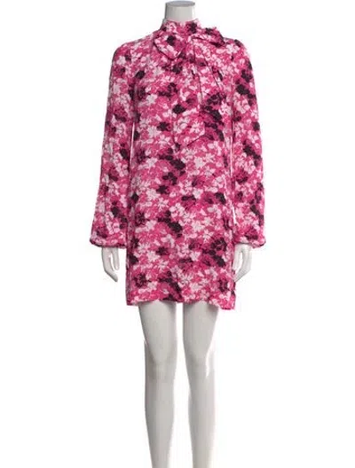 Pre-owned N°21 Floral Print Mini Dress In Pink