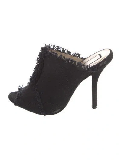 Pre-owned N°21 Fringe Trim Accent Slides In Black