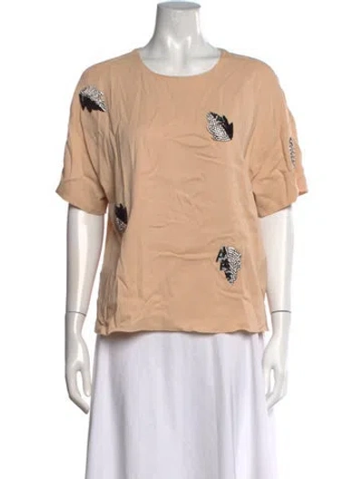 Pre-owned N°21 Graphic Print Crew Neck T-shirt In Neutrals