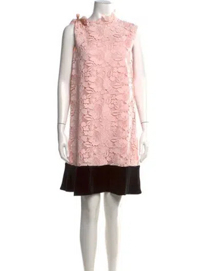 Pre-owned N°21 Lace Pattern Mini Dress In Multi