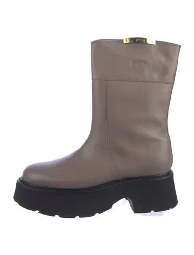 Pre-owned N°21 Leather Boots In Gray