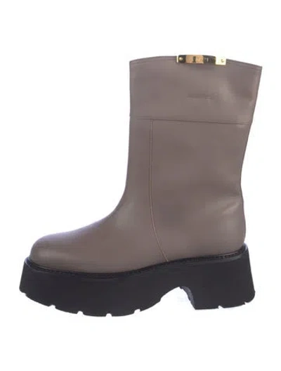 Pre-owned N°21 Leather Boots In Gray