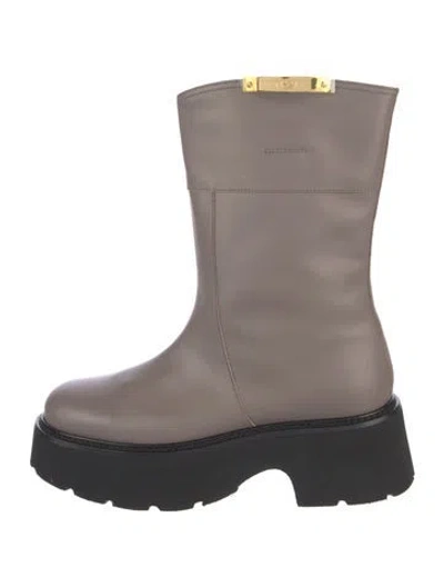Pre-owned N°21 Leather Boots In Gray