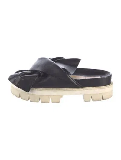 Pre-owned N°21 Leather Slides In Blue