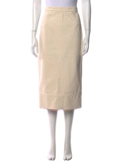 Pre-owned N°21 Mesh Accents Midi Length Skirt In Neutrals