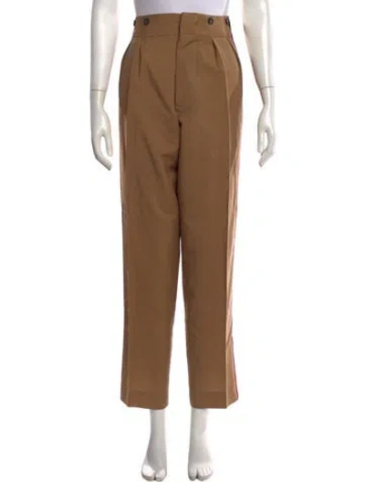 Pre-owned N°21 Mohair Straight Leg Pants In Neutrals