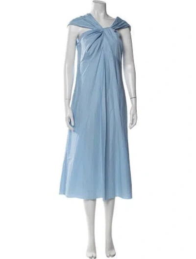 Pre-owned N°21 Off-the-shoulder Midi Length Dress In Blue