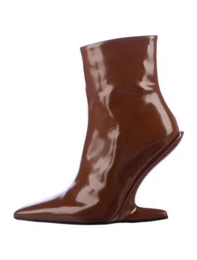 Pre-owned N°21 Patent Leather Boots In Brown