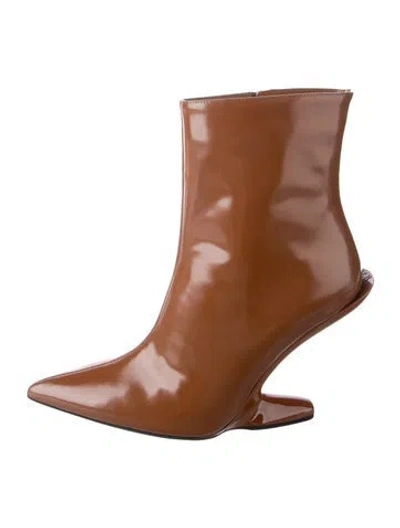 Pre-owned N°21 Patent Leather Boots In Brown
