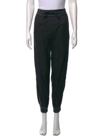 Pre-owned N°21 Patterned Straight Leg Pants In Black