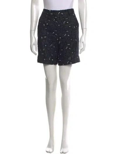 Pre-owned N°21 Plaid Print Knee-length Shorts In Black