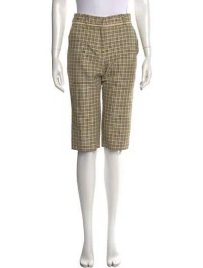 Pre-owned N°21 Plaid Print Knee-length Shorts In Multi