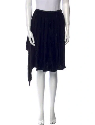 Pre-owned N°21 Pleated Accents Midi Length Skirt W/ Tags In Black