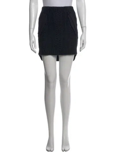 Pre-owned N°21 Ruffle Embellishment Mini Skirt In Black